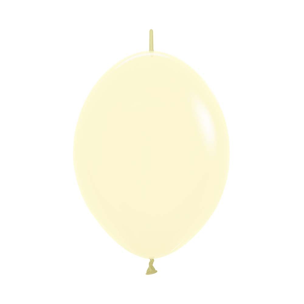 06" Pastel Matte Yellow Link-O-Loons (50pcs) Sempertex Balloons