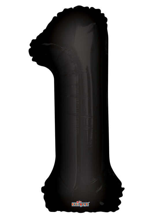 34" Black Number 1 Balloon