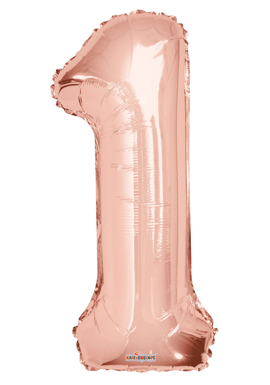 34" Rose Gold Number 1 Balloon