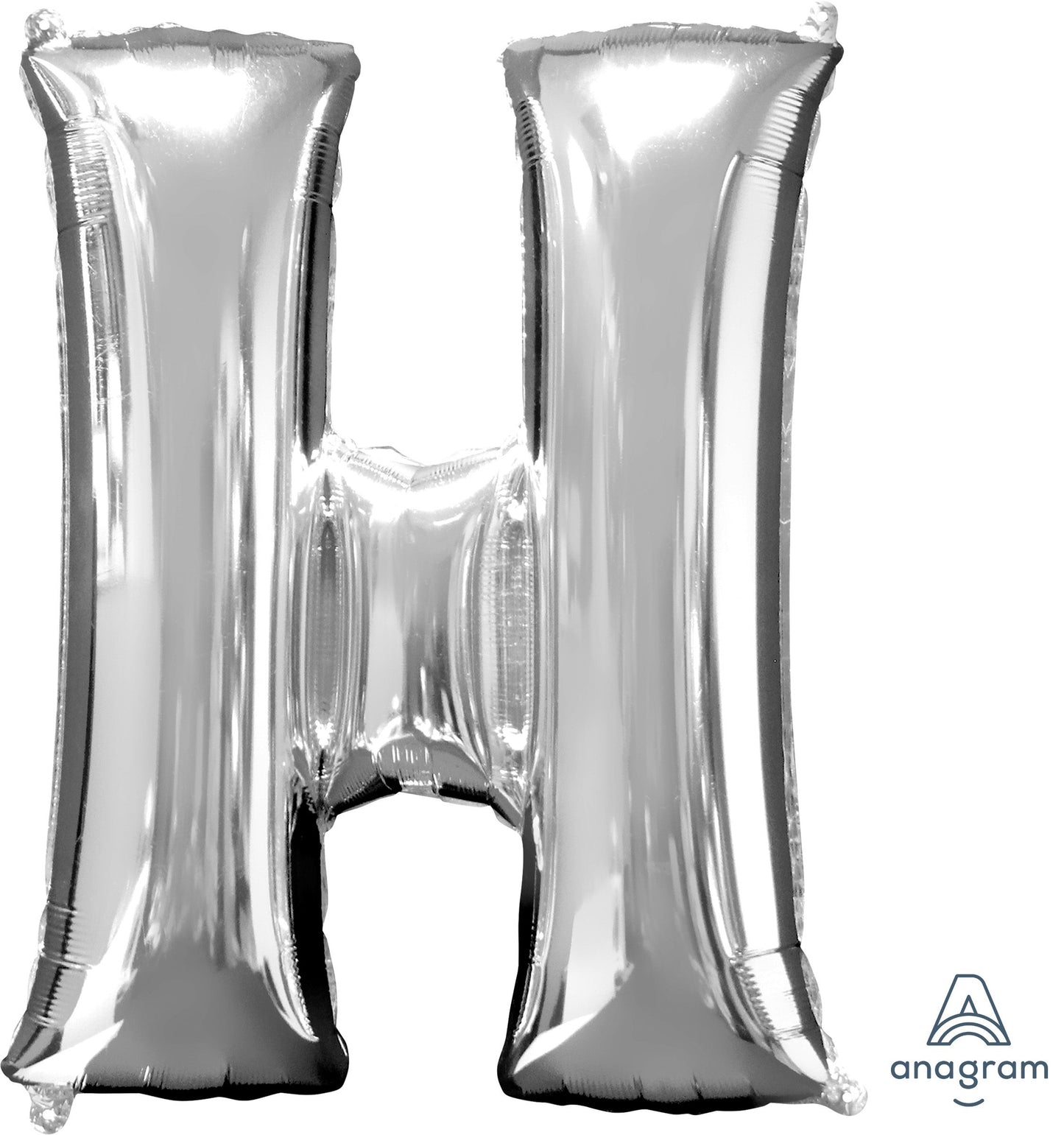 34" Silver Letter H Balloon