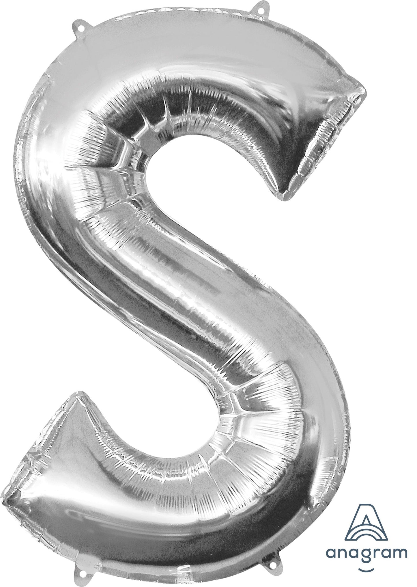 34" Silver Letter S Balloon