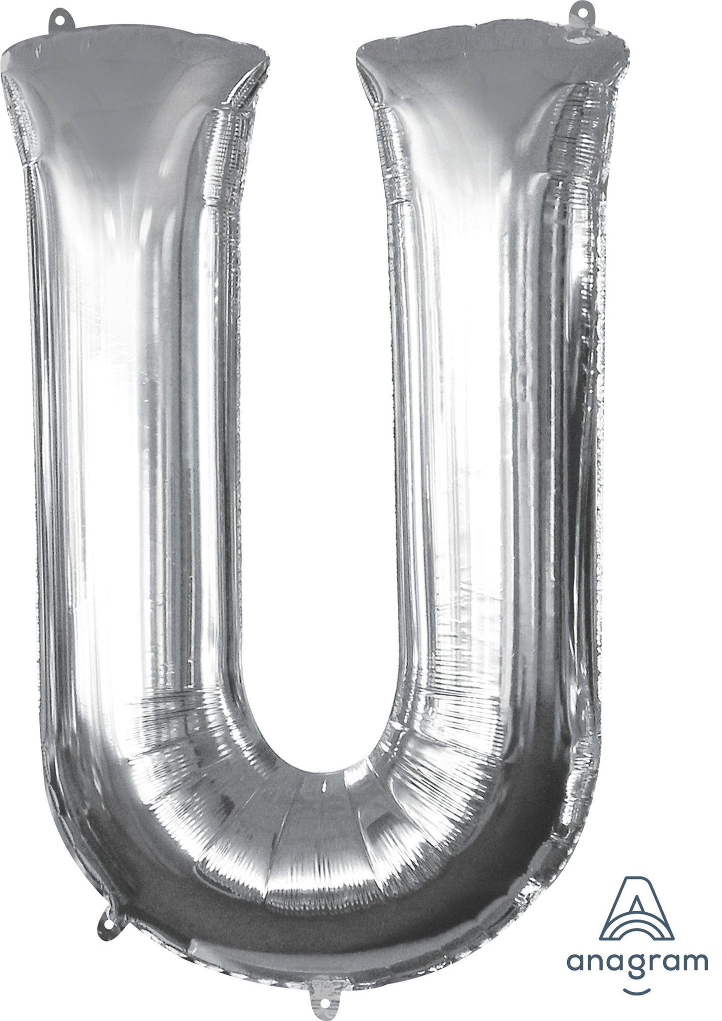 34" Silver Letter U Balloon