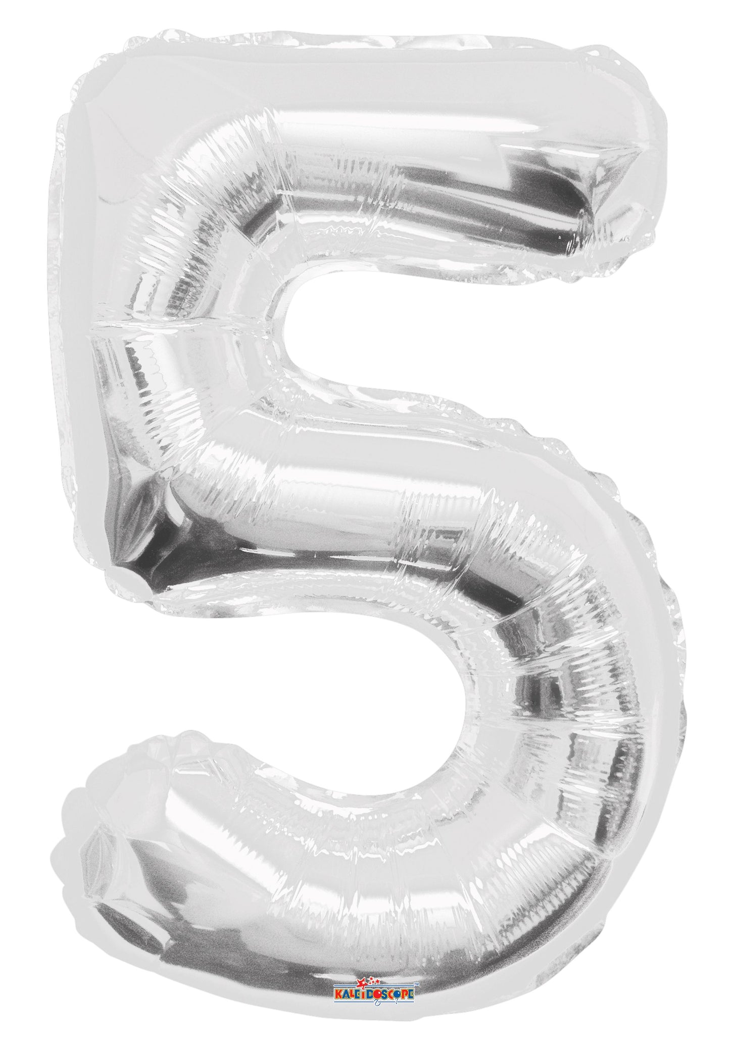 34" Silver Number 5 Balloon