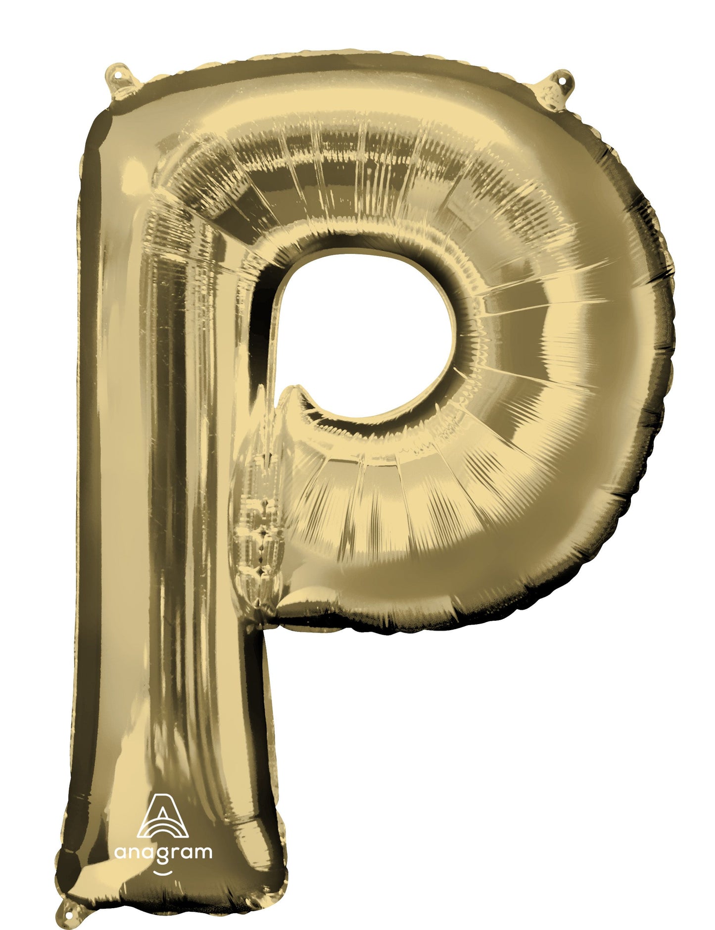 34" White Gold Letter P Balloon